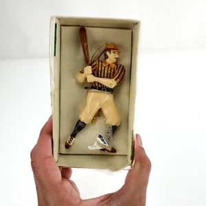 Vintage Baseball Player Christmas Ornament Retro 90s Santas World - Picture 1 of 7