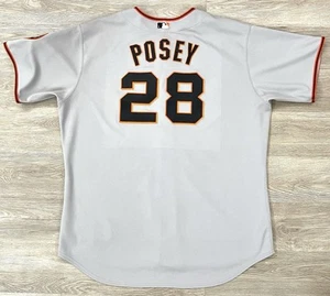 Authentic Majestic San Francisco Giants Buster Posey #28 genähtes Baseball Trikot 56 - Bild 1 von 8