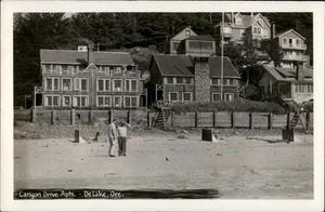 RPPC DeLake,OR Canyon Drive Apts Oregon c1940s Real Photo Postcard - Picture 1 of 5