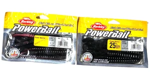 Berkley PowerBait 10" Power Worm Red Shad paquete de 8 unidades y paquete negro de 8 unidades - Imagen 1 de 21