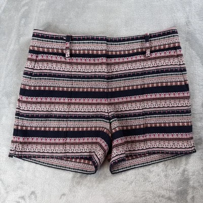 Ann Taylor LOFT Women's Size 0 Multicolor Riviera Shorts Cotton Blend - Image 1 of 4