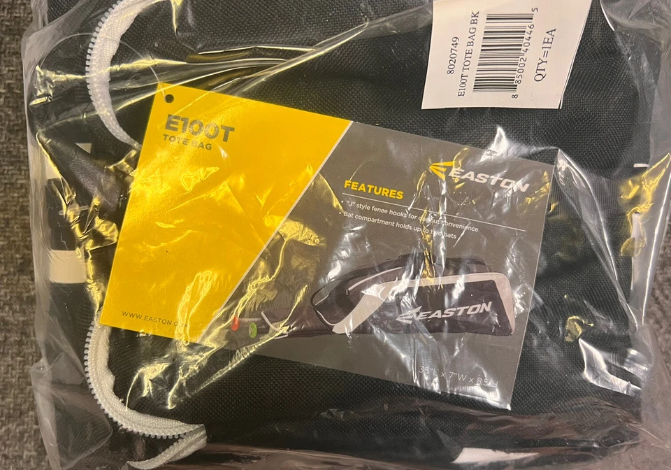 Nuevo Easton E100T Béisbol Softbol Bate Bolso de Mano Equipo 35" x 7" x 8.5" Negro Foto 1 de 1