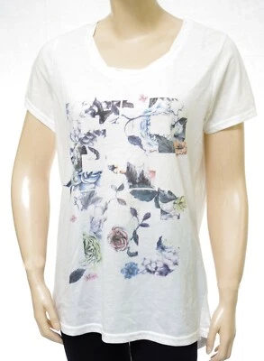 Tee shirt femme écru blanc cassé ONLY EPIC FLEURS STRASS ONLY taille L 15096553 - Photo 1/4