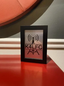 Ham Radio Custom Call Sign Monogrammed Wall Or Desk Frame - Zdjęcie 1 z 6