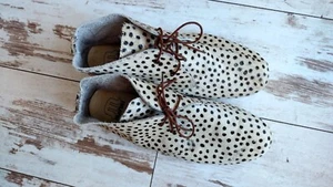 Maruti women's leather animal fur print  spotted boots, size 39 - Picture 1 of 12
