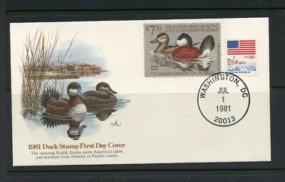 KMC4076-U.S. #RW48, RW52, RW53, RW54 (U321) (4) Federal Duck stamp FDC's,  VF - Image 1 of 4