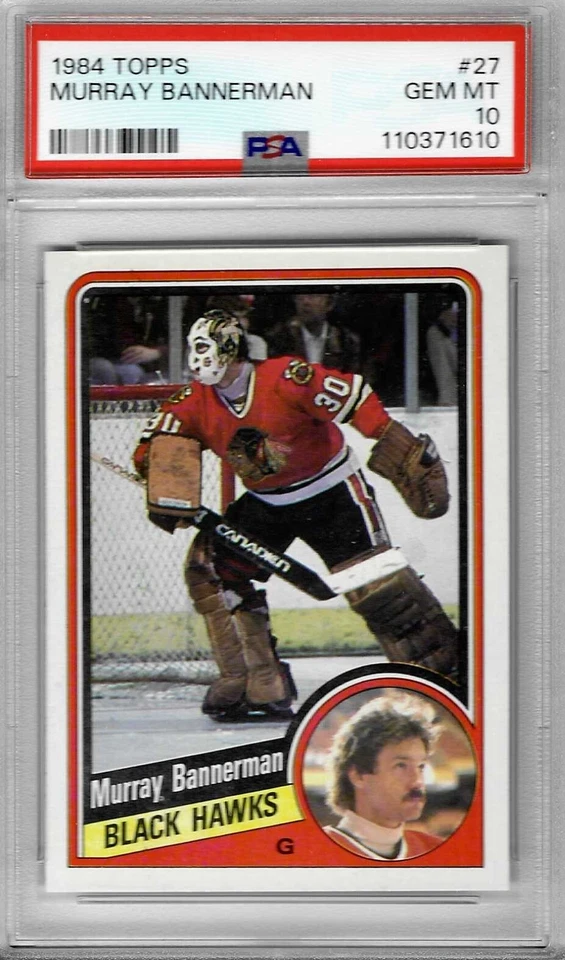 1984 Topps #27 Murray BANNERMAN - PSA 10+++ Blackhawks - Image 1 of 1