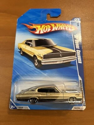 Hot Wheels Gold Metallic Black Stripe 67 Dodge Chrysler Charger Muscle Mania ‘10 - Image 1 of 2