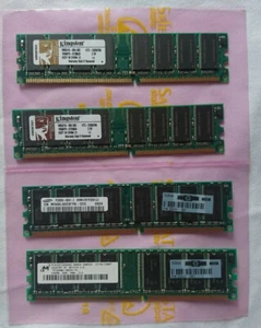 4x 256MB (1GB) RAM, 184 pol., 2,5V (2x Kingston, 1x Samsung, 1x Micron) - Bild 1 von 9