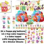 Peppa Pig Birthday 209pc Party Tableware Girls Supplies Sydney Balloon Banner 