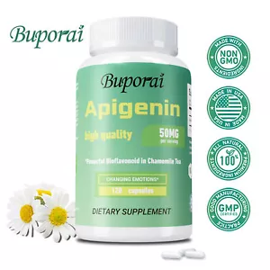 Apigenin Capsules 50mg - Support Sleep, Prostate Health, Relaxation and Mood - Picture 1 of 7