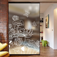 Chinese Retro Window Film Frosted Glass Sticker Stained Door Home Decor Fashion