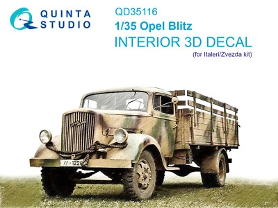 Quinta Studio 1/35 Opel Blitz interni stampati in 3D e colorati (Italeri/Zvezda) - Immagine 1 di 4