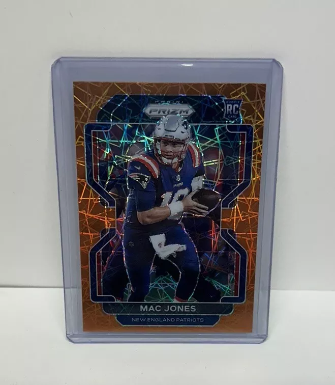 2021 PRIZM ORANGE CRACKED ICE #336 MAC JONES ROOKIE RC NEW ENGLAND PATRIOTS