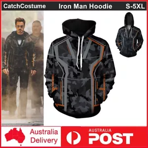 Tony Stark Hoodie Sweatshirt Avengers Infinity War Iron Man Hooded Coat Unisex - Imagen 1 de 9