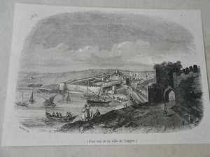 1844 Une vue de la ville de Tanger gravure - Picture 1 of 1