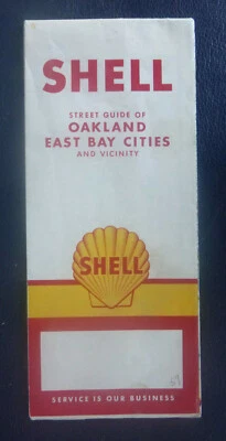 1959 Oakland East Bay Cities road map Shell oil California Berkeley - Image 1 of 4