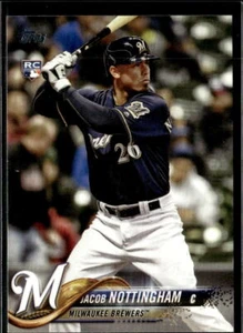 2018 Topps Update Jacob Nottingham Milwaukee Brewers RC #US6  4 Card Lot - Picture 1 of 2