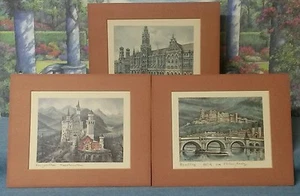 Juego de 3 impresiones vintage de Maurice Legendre - fecha 1974 y 1976 - Imagen 1 de 10