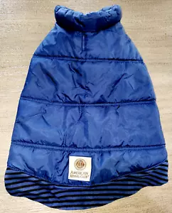 American Kennel Club Welpe Hund Rüde blau Hund Mantel Winterkleidung GROSSE STREIFENBESATZ - Bild 1 von 2
