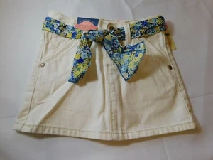 Osh Kosh B'Gosh Girls Youth Skirt Skort Denim White Embroidered Size Variations - Picture 1 of 4