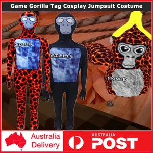 Game Gorilla Tag Cosplay Jumpsuit Costume Adult & Kid Unisex Costume Halloween - Picture 1 of 11