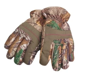 Ski Snow Realtree Camouflage Waterproof Winter Warm Fleece Army Hunting Gloves - Picture 1 of 8