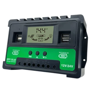 Controlador de carga de paneles solares 30A-100A MPPT, regulador de batería fotovoltaica 12V/24V automático - Imagen 1 de 11