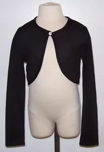 Girls Lilt Black Bolero Shrug Dressy Rhinestone Sweater Sz 4-5 or 14 - Picture 1 of 4