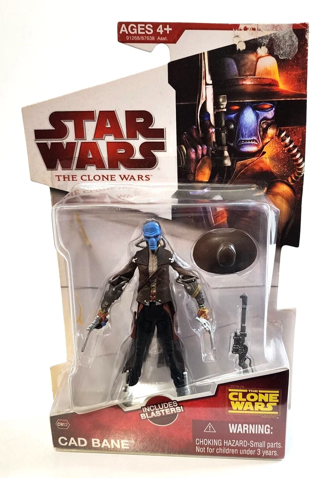 Star Wars CAD BANE The Clone Wars CW22 Lightsaber 3.75" Hasbro Foto 1 de 3