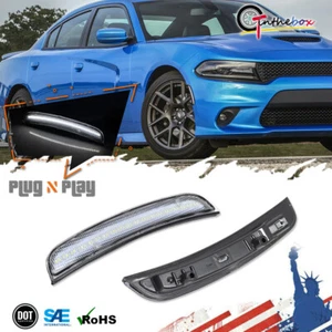 [Plug & Play]Clear White LED Front Side Marker Light For Dodge Charger 2015-2023 - Picture 1 of 9