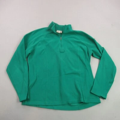 Suéter REI Mujer Mediano Manga Larga Pullover 1/4 Cremallera Rendimiento Verde Foto 1 de 4