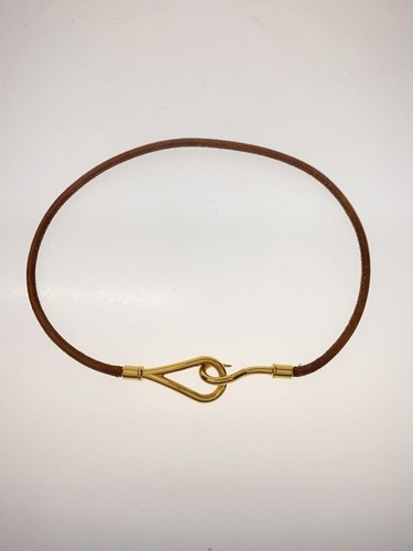 HERMÈS HERMES Bracciale Doppio Girocollo Jumbo Oro Marrone