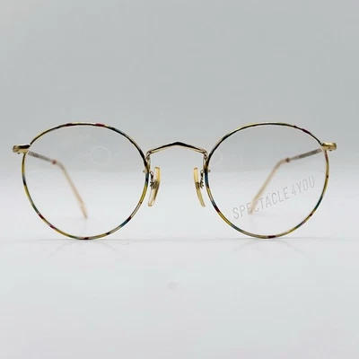 Gafas Panto Mujer Redondas Coloridas Dorado De Colección Años 80 Alemania Nuevo de Lote Antiguo Foto 1 de 4
