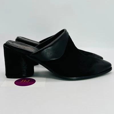 A.S. 98 Women's Emil Black Leather Boho Slip On Clog Mules Size 38 EU/ 7.5-8 US - Image 1 of 4