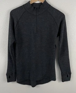 Wilderness Technology Mens M Gray 100% Merino Long Sleeve 1/4 Zip Pullover - Bild 1 von 5