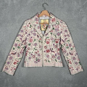 Johnny Was Biya Embroidered Beaded Sequin Blazer Size M - Picture 1 of 19