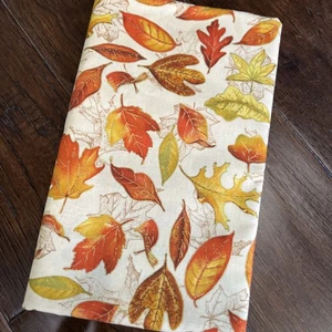 Roter Hahn Stoffe Joyful Harvest - 1 Yard Metallic Blatt Baumwollstoff Vintage - Bild 1 von 4