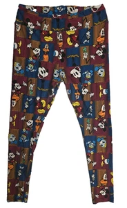Disney LuLaRoe LLR Leggings Mickey Donald Goofy Pluto size TC tall curvy (12-18) - Picture 1 of 6