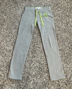 Abercrombie Kids Logo a&f Girls Drawstring Jogger Sweatpants Size Small in Gray. - Picture 1 of 3