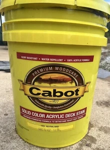 Cabot Solid Tinted Neutral Base Acrylic Deck Stain 5 gal Newport Blue Color-New! - Picture 1 of 4