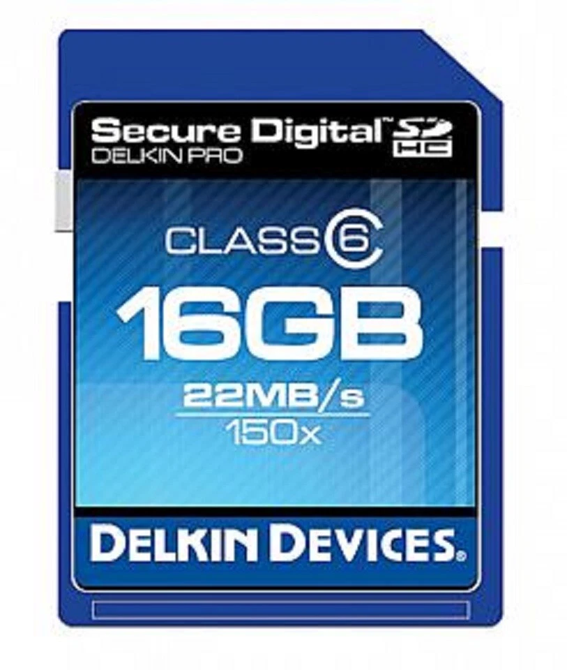 Delkin Devices 16GB Pro Secure Digital High Capacity (SDHC) Memory Card 155x - Image 1 of 1