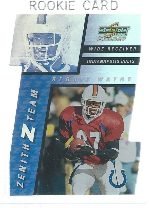 REGGIE WAYNE 2001 SCORE ZENITH Z TEAM DIE CUT ROOKIE RC #D 49/100 - Image 1 of 1