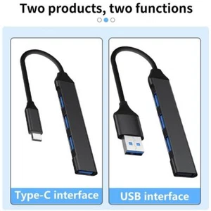 USB C HUB 3.0 2.0 Type C 4-Port Multi-Splitter Adapter Android For PC A P4X7 - Picture 1 of 11