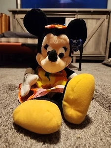 Vintage Disney Minnie Mouse Plush Hand Puppet Doll in Hawaiian Dress - Picture 1 of 4