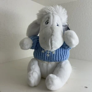 Disney Store Exclusive Winnie Pooh Eeyore Winter White Snowflake Sweater Blue - Picture 1 of 7