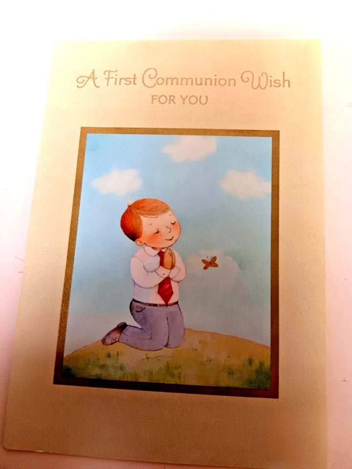 First Communion Card Child Greeting Card w/Envelope - Image 1 of 1