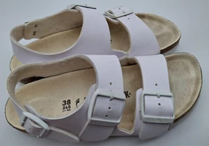 BIRKENSTOCK VEGANO BLANCO MILANO CORREA TRASERA - UK 5, EUR 38 AJUSTE ESTRECHO - Imagen 1 de 15
