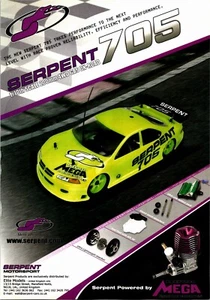 Serpent 705 RC 1/10 RC 4WD Print Ad Wall Art Decor NOVAMEGA - Picture 1 of 1