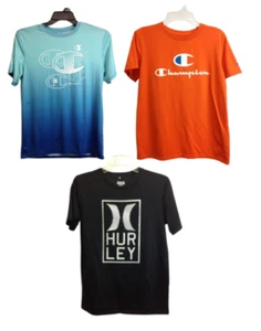 Champion Hurley Boys Short Sleeve Crew Neck T-Shirts Black Blue Orange Size XXL - Picture 1 of 5